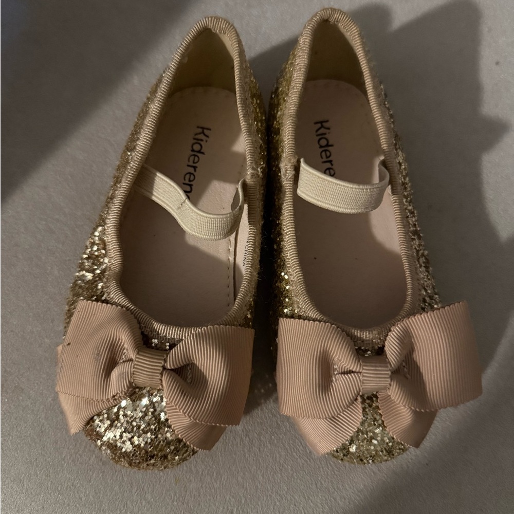 Gold Glitter Kids Shoes